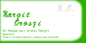 margit oroszi business card
